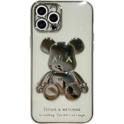 Ốp lưng iPhone series Gấu Bear Brick 3D dẻo trong