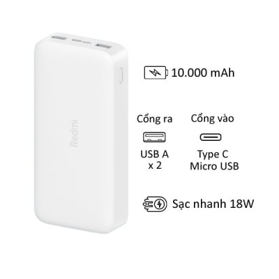 Sạc dự phòng Xiaomi Redmi 10.000 mAh