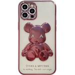 Ốp lưng iPhone series Gấu Bear Brick 3D dẻo trong