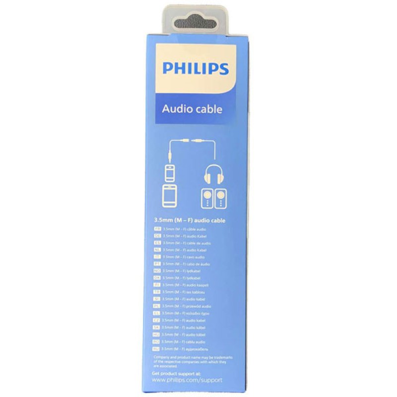 Cáp Audio Phillips AUX 3.5mm (M) to AUX 3.5mm (F) SWA4231/59 1.2m