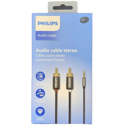 Cáp Audio Phillips 3.5mm stereo plug to 2x RCA plug SWA4141/59 2m