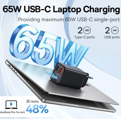 Củ sạc nhanh 65W 2USB-2USB C Baseus GaN6 Pro LVJ049-UK-UK