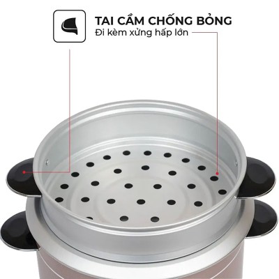 Nồi cơm điện Sunhouse 1.8L vung rời SHD8125