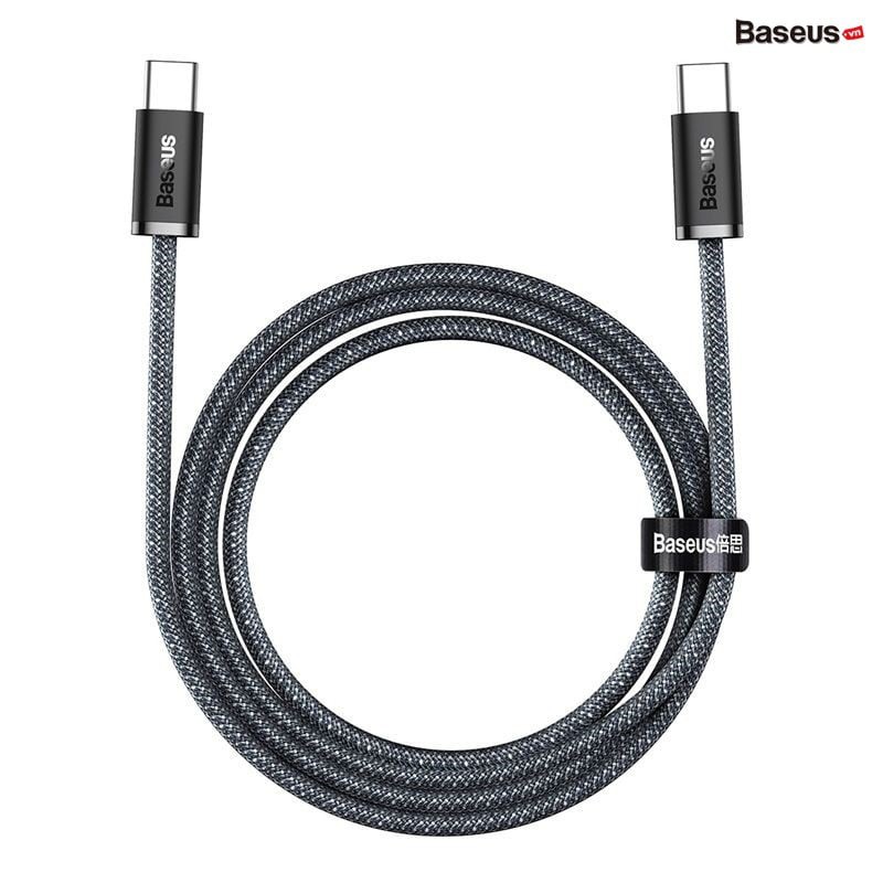 Cáp sạc nhanh Type-C to Type-C Baseus Fast Charging Cable 100W 6932172651626 LVE076-CC-1K Black