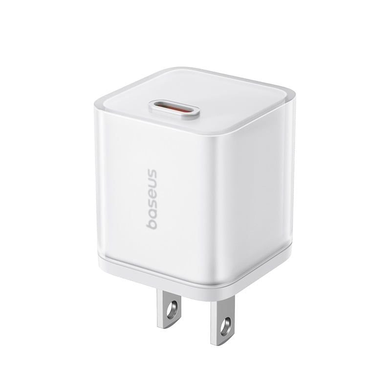 Bộ sạc nhanh 30W USB-C to USB-C Baseus GaN5S 6932172654498 Fast Charging LVJ048-CC-UW White