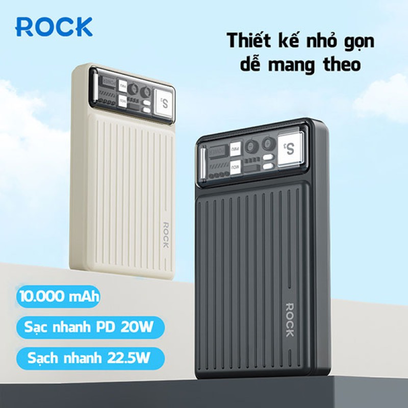 Pin sạc dự phòng Rockspace P92 sạc nhanh 10.000mAh