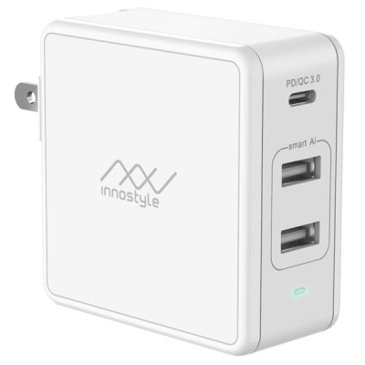 Củ sạc nhanh QC73W 3in1 2USB/USB-C Innostyle Gomax Plus IC73-3PD