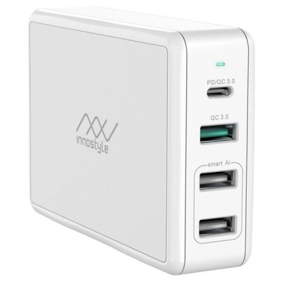 Củ sạc nhanh QC80W 4in1 3USB/USB-C Innostyle Gomax Pro IC80-4PD